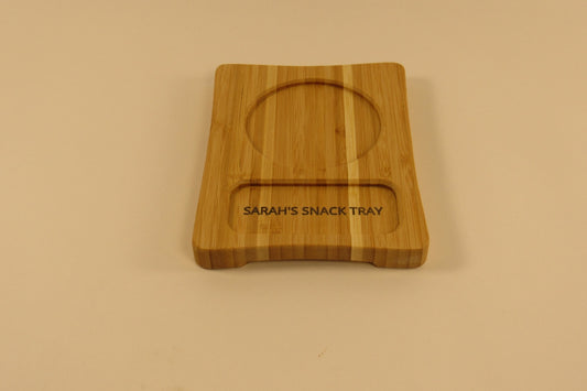Bamboo Snack & Drink Holder Board