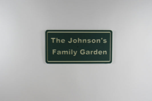 Personalized HDPE Garden Sign – Family Name Garden Sign – Outdoor Garden Décor