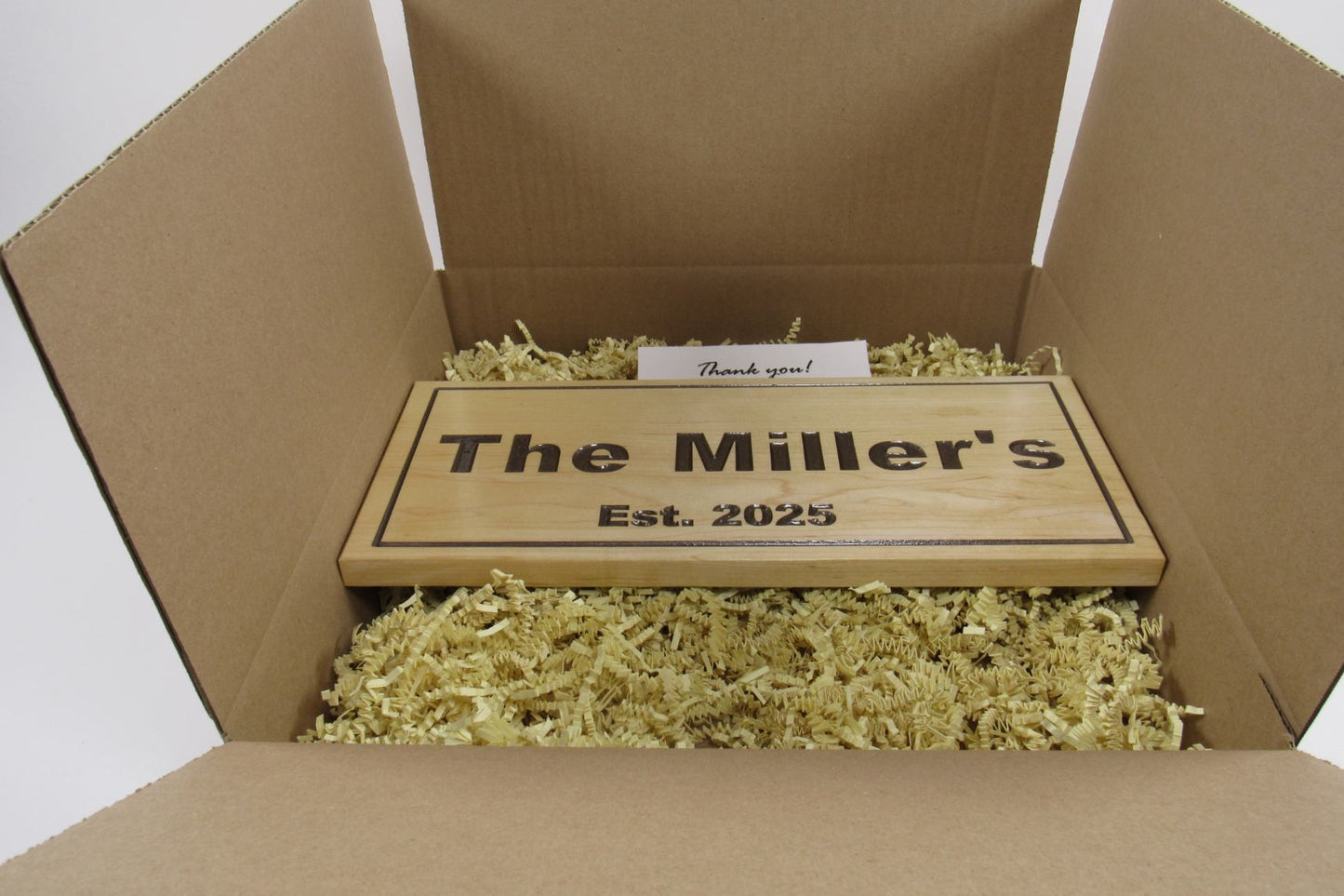 Personalized Maple Wood Engraved Sign