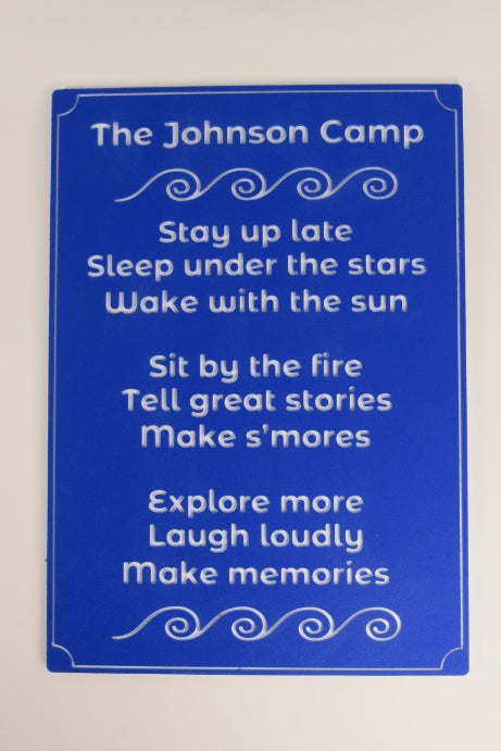 Camp Rules Sign