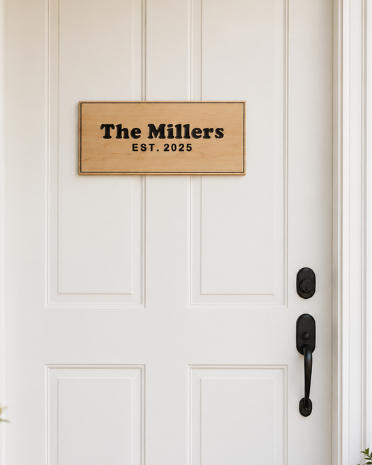 Personalized Maple Wood Engraved Sign