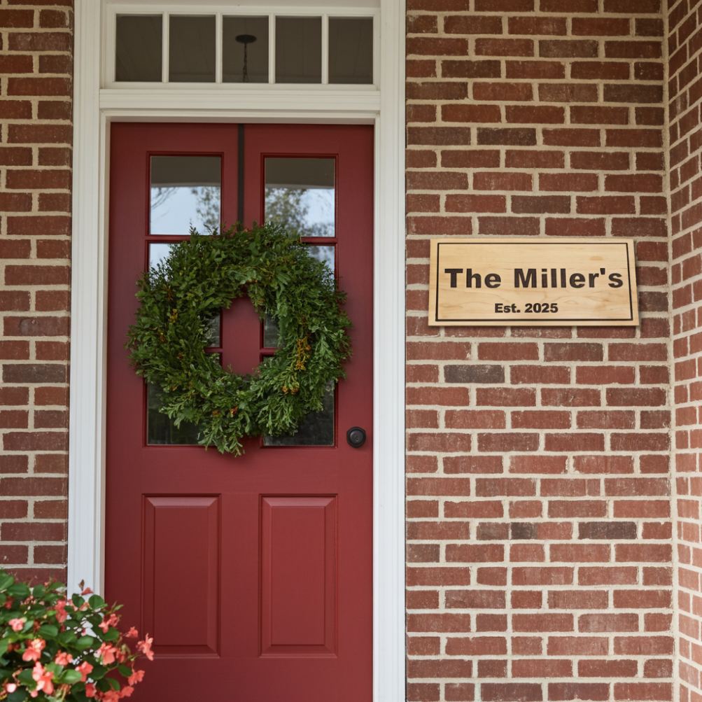 Personalized Maple Wood Engraved Sign