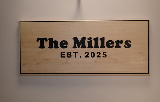Personalized Maple Wood Engraved Sign