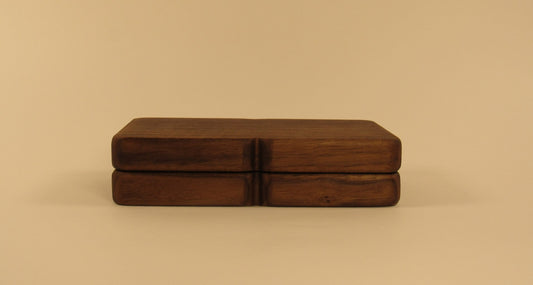 Solid Walnut Jewelry Box – Handcrafted Ring & Earring Organizer
