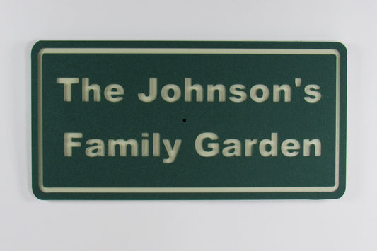 Personalized HDPE Garden Sign – Family Name Garden Sign – Outdoor Garden Décor