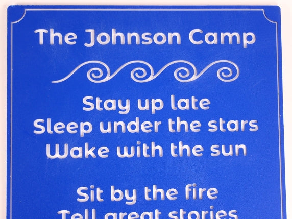 Camp Rules Sign