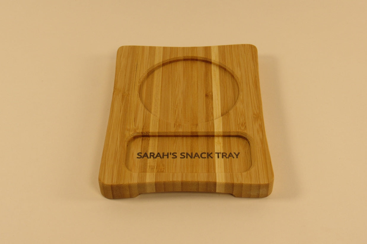 Bamboo Snack & Drink Holder Board