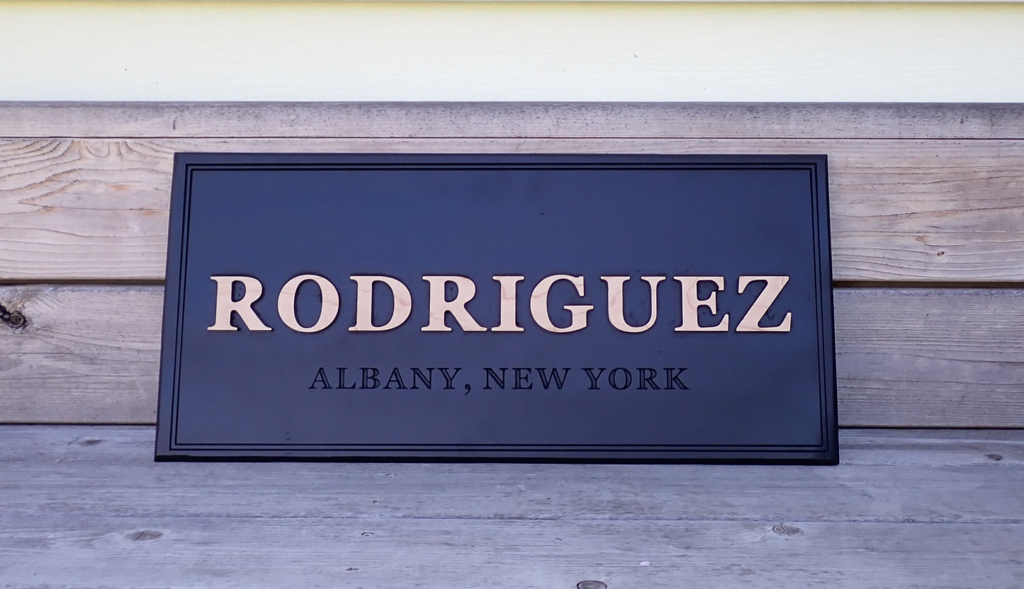 Personalized Wood Family Sign – Custom 3D Last Name Plaque – Housewarming Gift