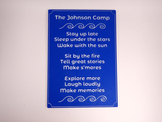 Camp Rules Sign