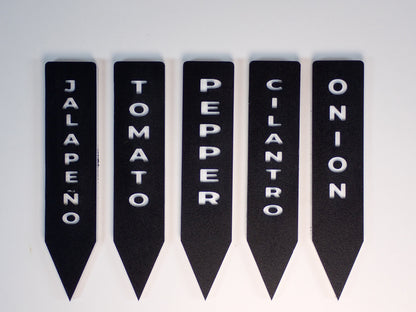 Modern HDPE Herb Garden Marker Set – Weatherproof Plant Labels (Set of 5)