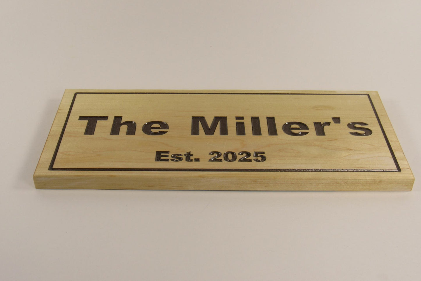 Personalized Maple Wood Engraved Sign
