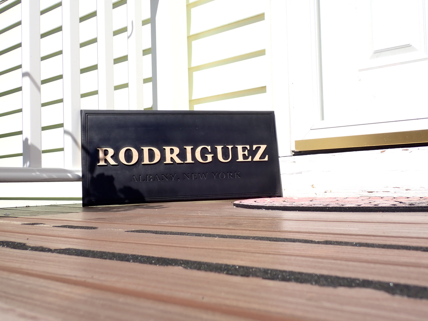 Personalized Wood Family Sign – Custom 3D Last Name Plaque – Housewarming Gift