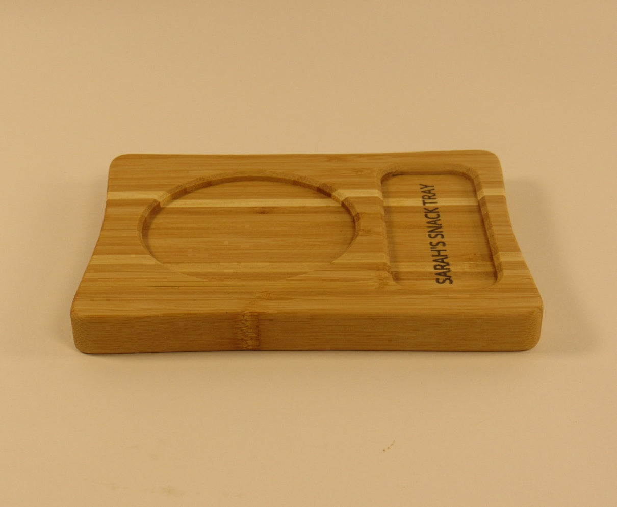 Bamboo Snack & Drink Holder Board