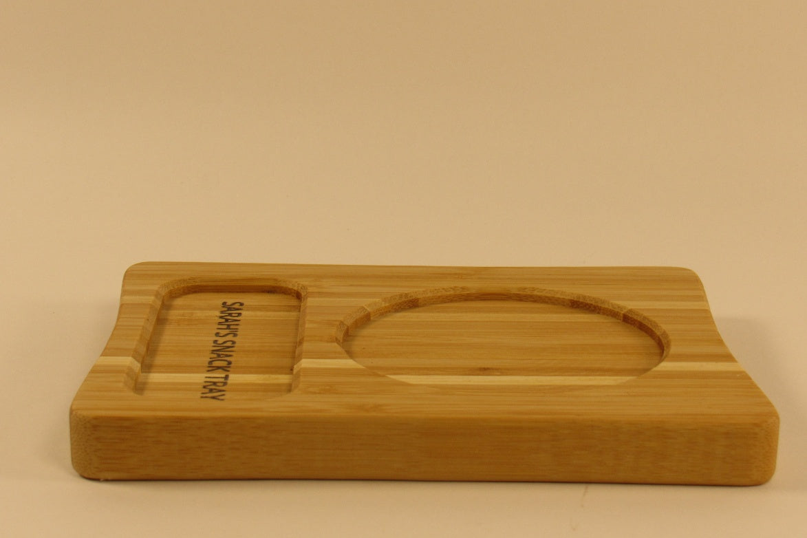 Bamboo Snack & Drink Holder Board