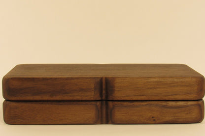 Solid Walnut Jewelry Box – Handcrafted Ring & Earring Organizer