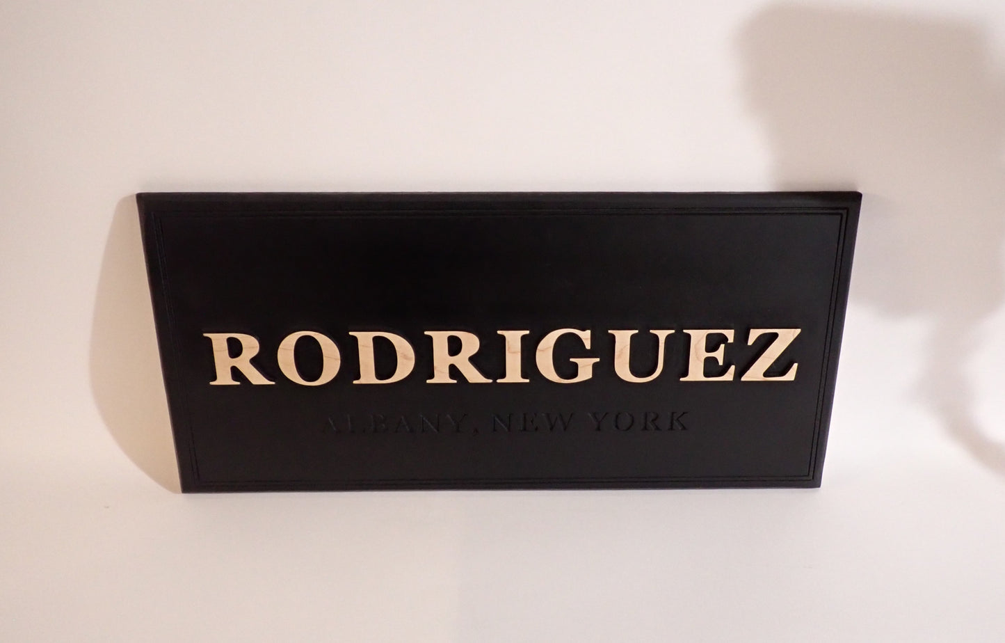 Personalized Wood Family Sign – Custom 3D Last Name Plaque – Housewarming Gift
