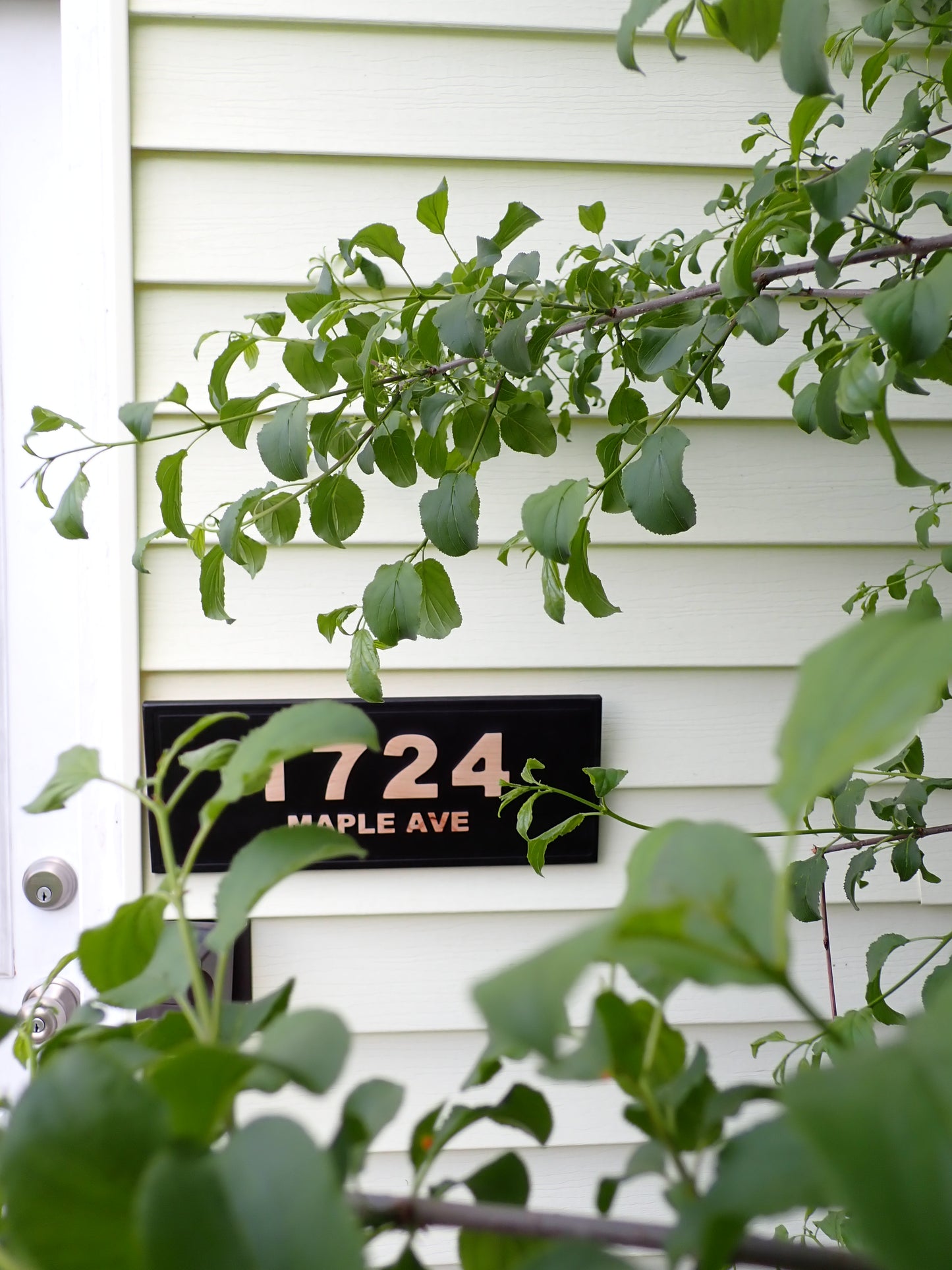 Modern Maple Address Sign