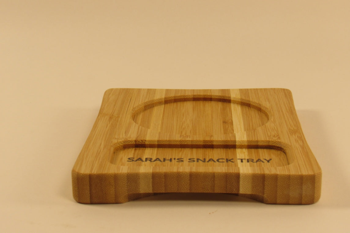 Bamboo Snack & Drink Holder Board