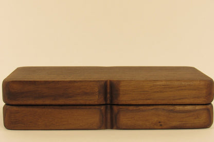 Solid Walnut Jewelry Box – Handcrafted Ring & Earring Organizer