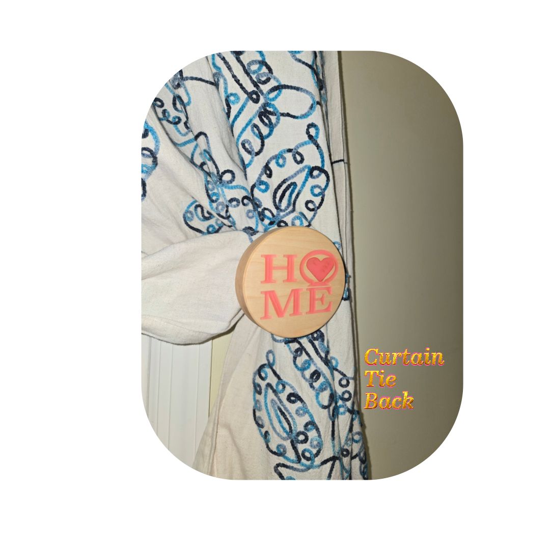 Wooden Curtain Tie Back - Pair