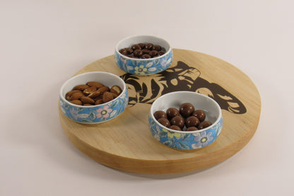 Hard Maple Lazy Susan with Cat Epoxy Inlay