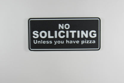 Funny No Soliciting Sign | HDPE Outdoor Fence Garden Sign (11x5")