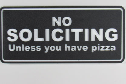 Funny No Soliciting Sign | HDPE Outdoor Fence Garden Sign (11x5")