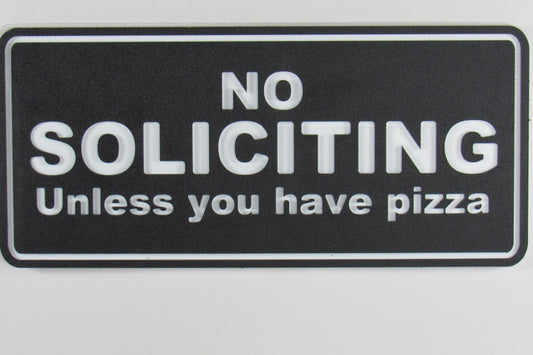 Funny No Soliciting Sign | HDPE Outdoor Fence Garden Sign (11x5")